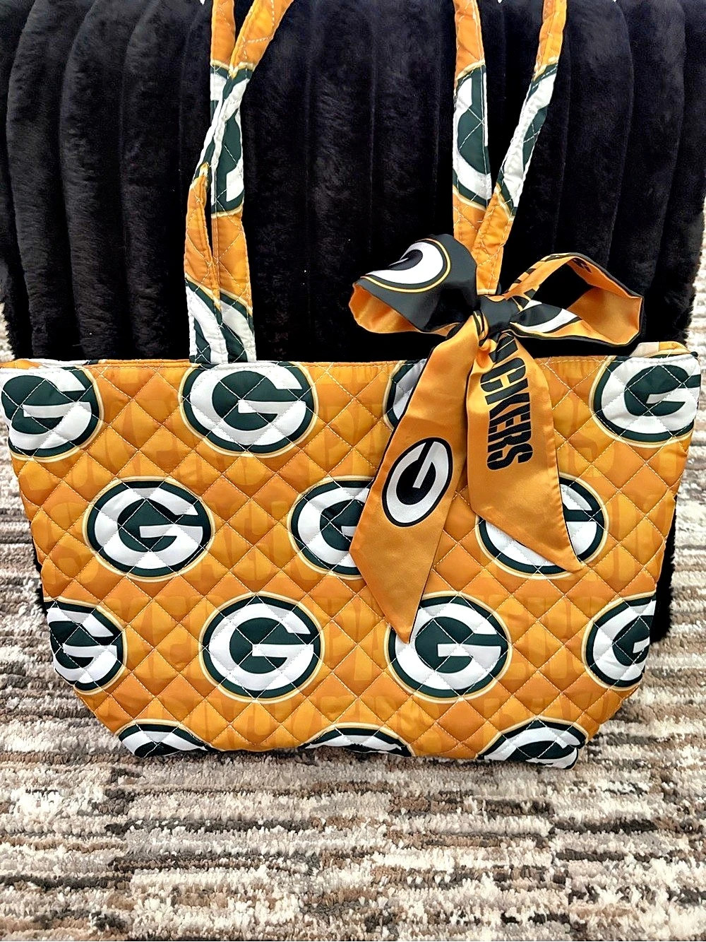 Green Bay Packers Tote Bag in Orange & Green